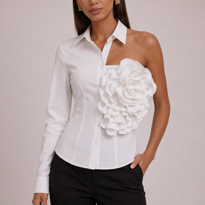 Freesia One-Shoulder Shirt