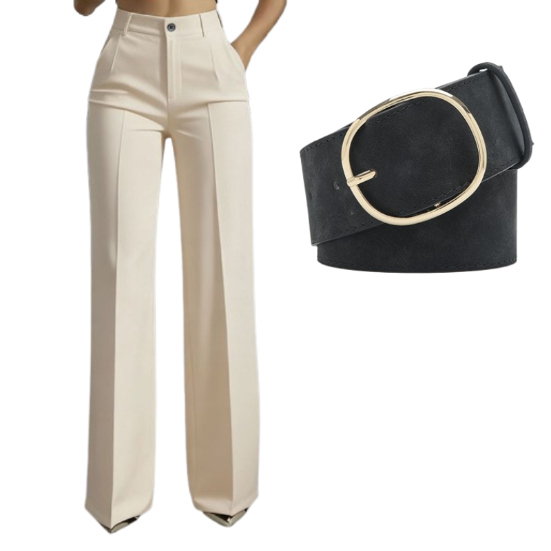Women's high-waisted suit pants