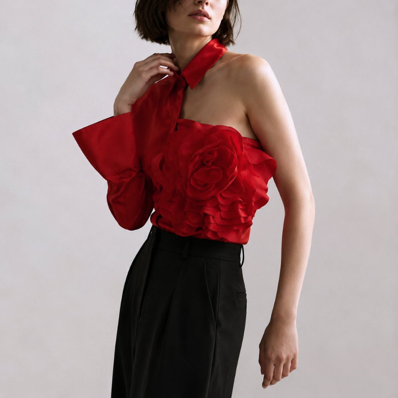 Freesia One-Shoulder Shirt