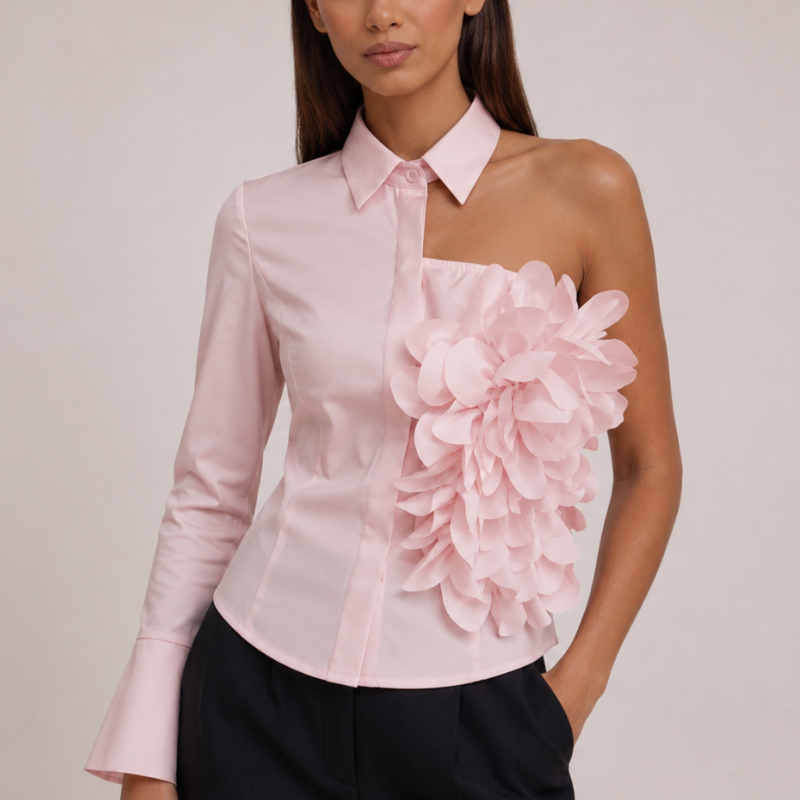 Freesia One-Shoulder Shirt