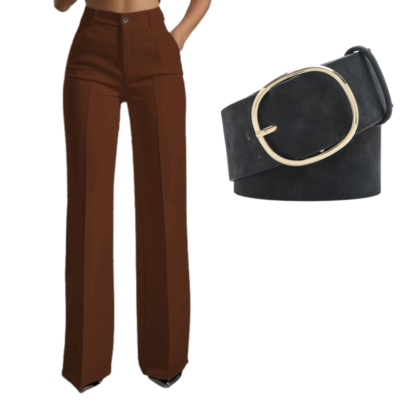 Women's high-waisted suit pants
