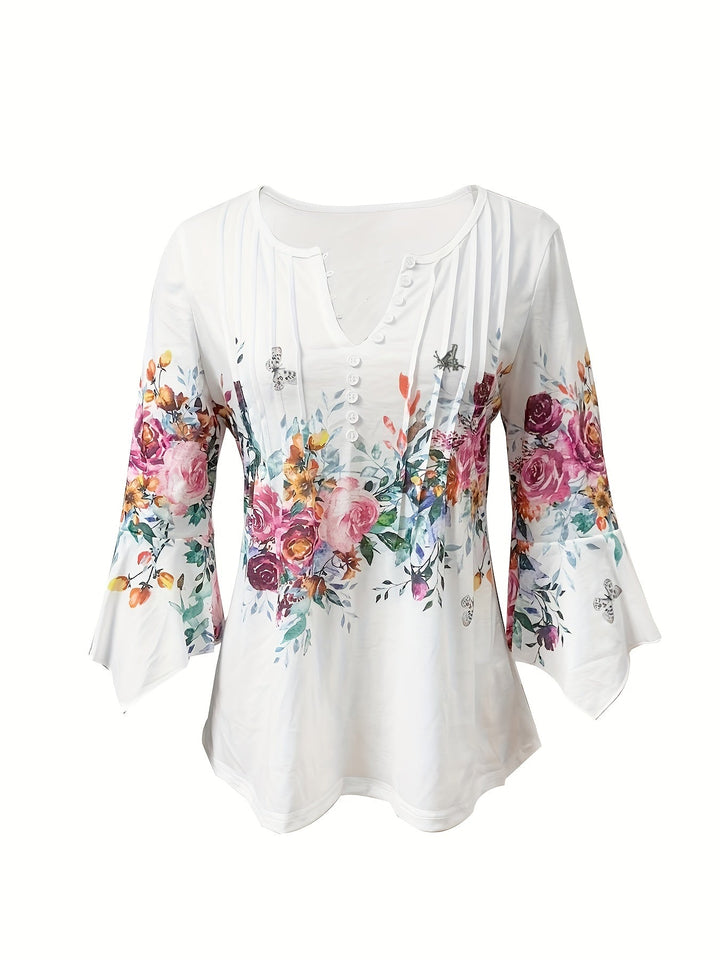 Piper | Vintage Floral Button Blouse