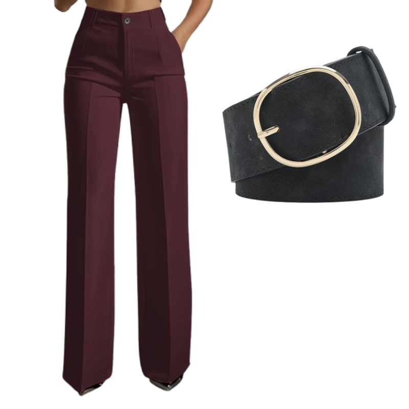 Women's high-waisted suit pants