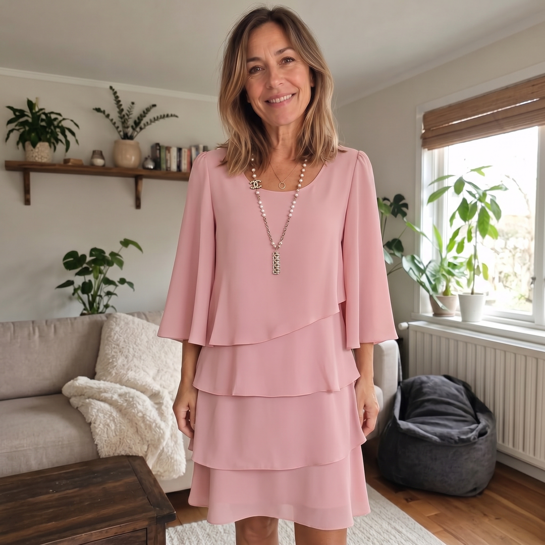 Catherine | Elegant Comfort Ruffle Dress