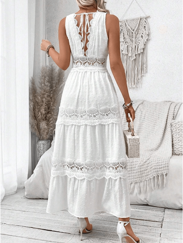 MAIKA™ - Lace V-Neck Dress